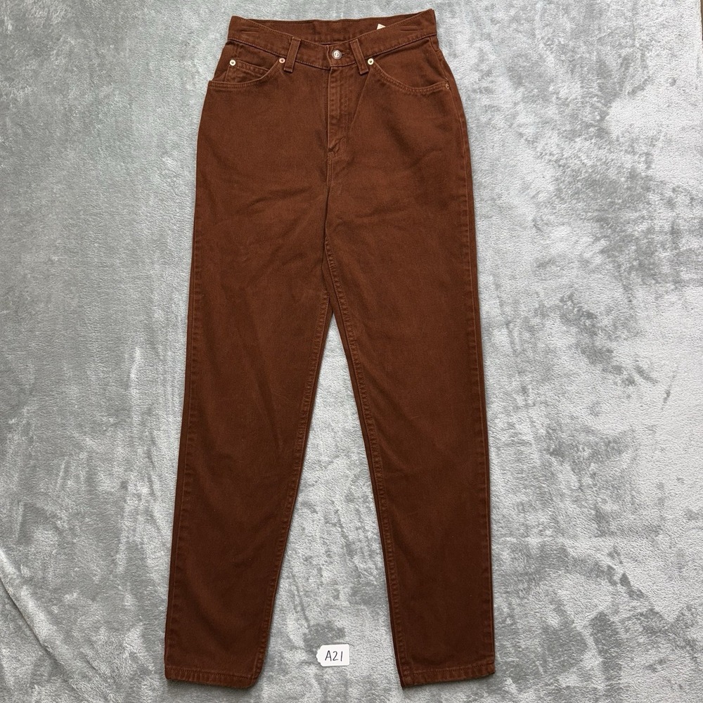 Vintage Levi's 912 Rust Orange Tab 90s Slim‎ Fit Tapered Leg Size Women 9 MED